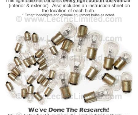 Lectric Limited 1964 Chevrolet Corvette Light Bulb Set VLK6400