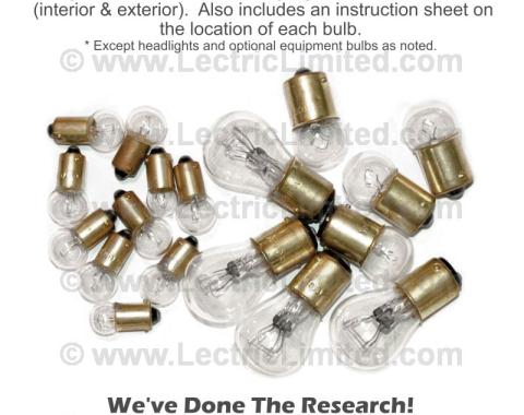 Lectric Limited 1960 Chevrolet Corvette Light Bulb Set VLK6000