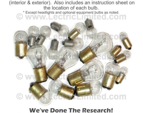 Lectric Limited 1953-1955 Chevrolet Corvette Light Bulb Set VLK5354