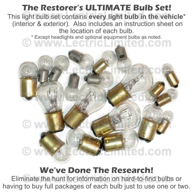 Lectric Limited 1953-1955 Chevrolet Corvette Light Bulb Set VLK5354