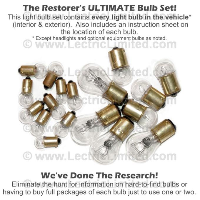 Lectric Limited 1960 Chevrolet Corvette Light Bulb Set VLK6000