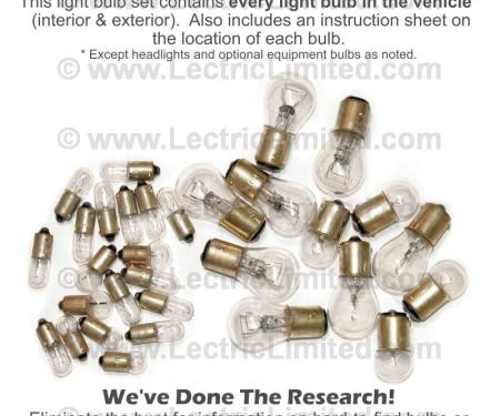 Lectric Limited 1963 Chevrolet Corvette Light Bulb Set VLK6300