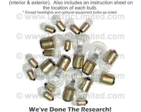Lectric Limited 1955-1957 Chevrolet Corvette Light Bulb Set VLK5557