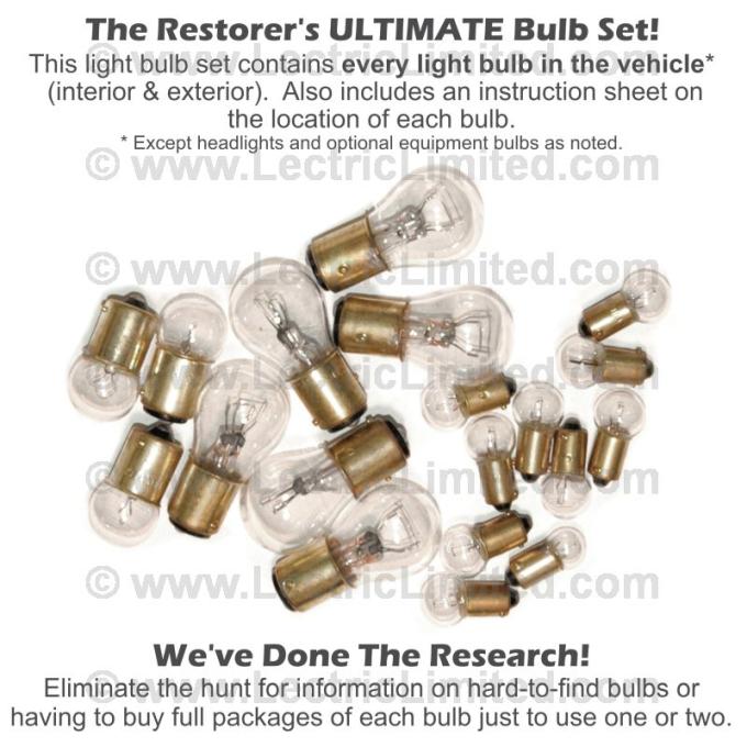 Lectric Limited 1961-1962 Chevrolet Corvette Light Bulb Set VLK6162