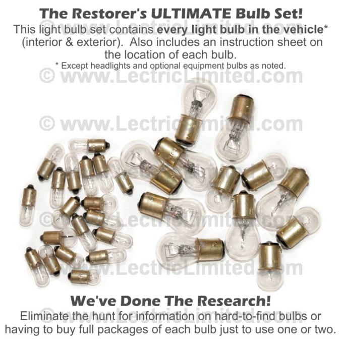 Lectric Limited 1963 Chevrolet Corvette Light Bulb Set VLK6300