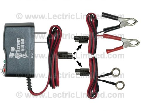 Lectric Limited 1935-1955 Ford / Buick / Cadillac / Chevrolet / GMC / Oldsmobile / Pontiac / Studebaker Battery Butler – Battery Storage Charger: 6 Volt BBFC200
