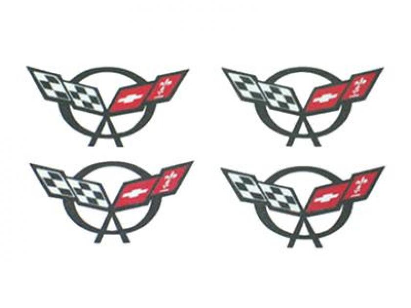 Corvette C5 Wheel Center Cap Decal, Set of 4, 20012004