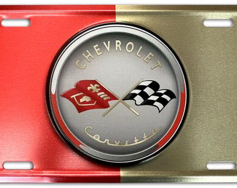 Chevrolet Corvette Bullseye License Plate - Aluminum