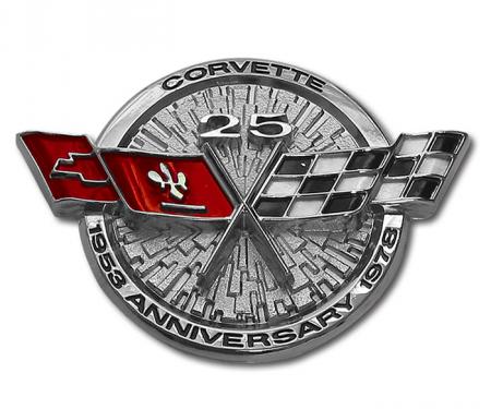 Corvette Front Emblem, Silver Anniversary, 1978