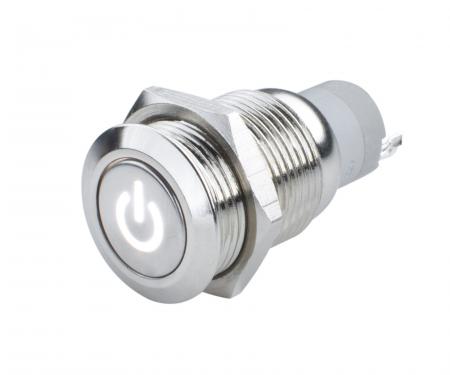 Oracle Lighting Pre-Wired Power Symbol Momentary Flush Mount LED Switch, White 2050-001