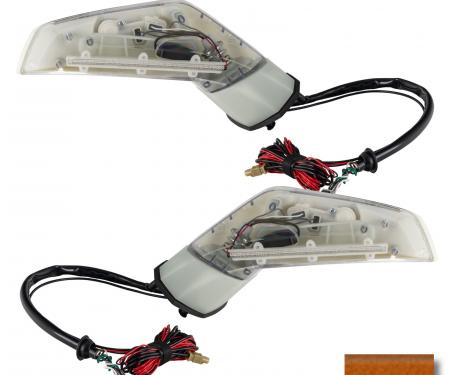 Oracle Lighting XM Concept Side Mirrors, Ghosted, Atomic Orange(418P) 3902-504-418P-G