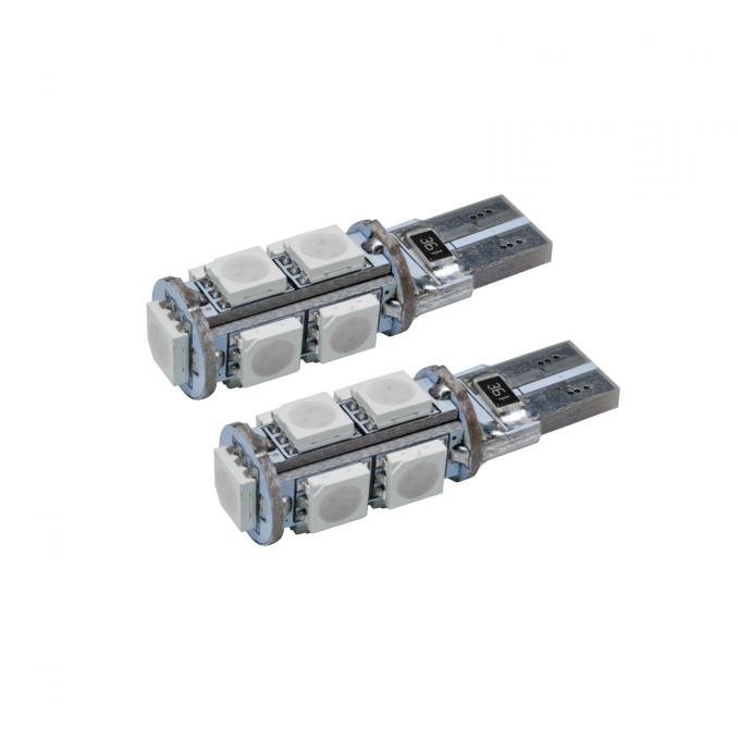 Oracle Lighting T10 9 LED 3 Chip SMD Bulbs, Red, Pair 4804-003