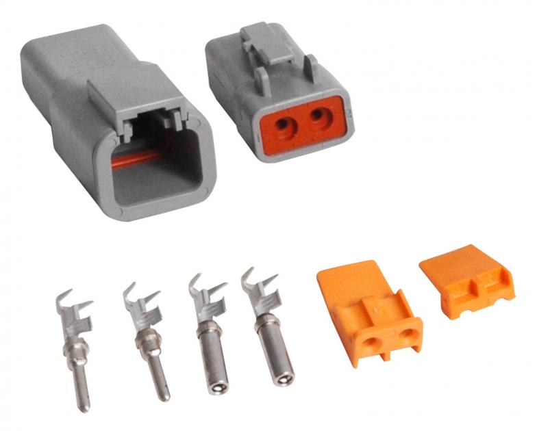 MSD Deutsch Connector, 2-Pin, 12-14 Gauge 8184 | Corvette Depot