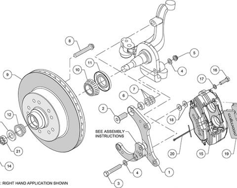 Wilwood Brakes Classic Series Dynalite Front Brake Kit 140-14663
