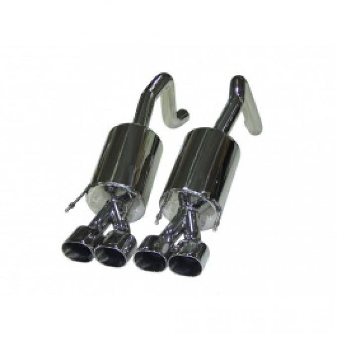 Corvette Exhaust System, B&B PRT, With Quad Oval Tips, 2009-2013
