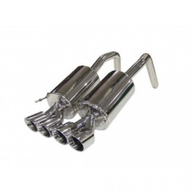 Corvette Exhaust System, B&B PRT, With Quad Round Tips, 2009-2013
