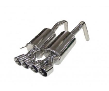 Corvette Exhaust System, B&B PRT, With Quad Round Tips, 2009-2013