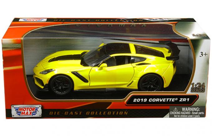 Motormax Timeless Legends 2019 C7 Corvette ZR1 1/24 Diecast | Yellow