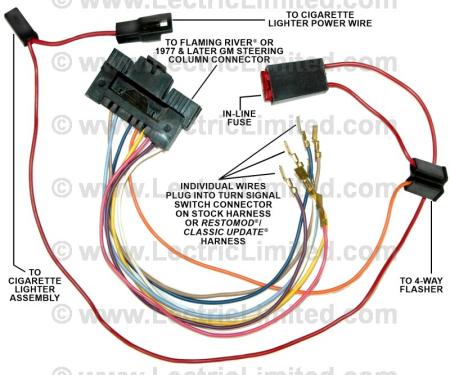 Lectric Limited 1953-1962 Chevrolet Steering Column Turn Signal Switch Adapter Harness 13593