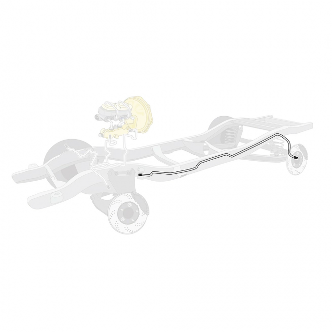 Right Stuff 1959-61 Chevrolet Corvette, Pre-Bent Stainless Steel Fuel Pump To Carb Line VPC5907S