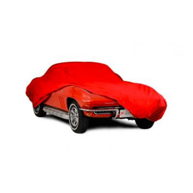 Corvette Car Cover, Indoor, Red, Stretch Satin, 19631967 Corvette Depot