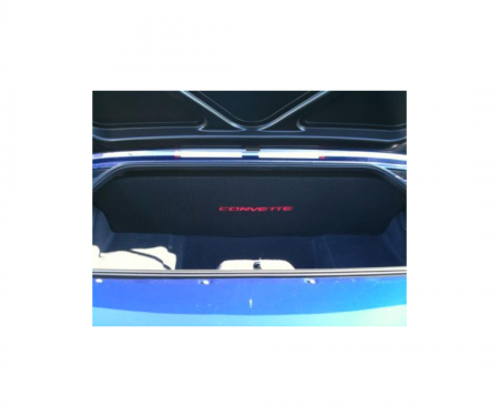Corvette Compartment Divider, With Carpet & C5 Script, "Quiet Ride", 1999-2004