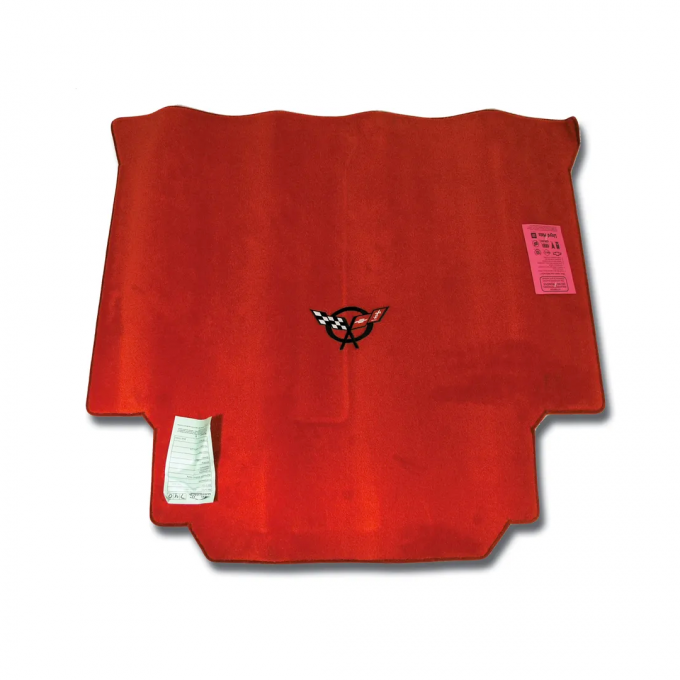 Corvette Cargo Mat, Red with Black Applq Ht, 1999