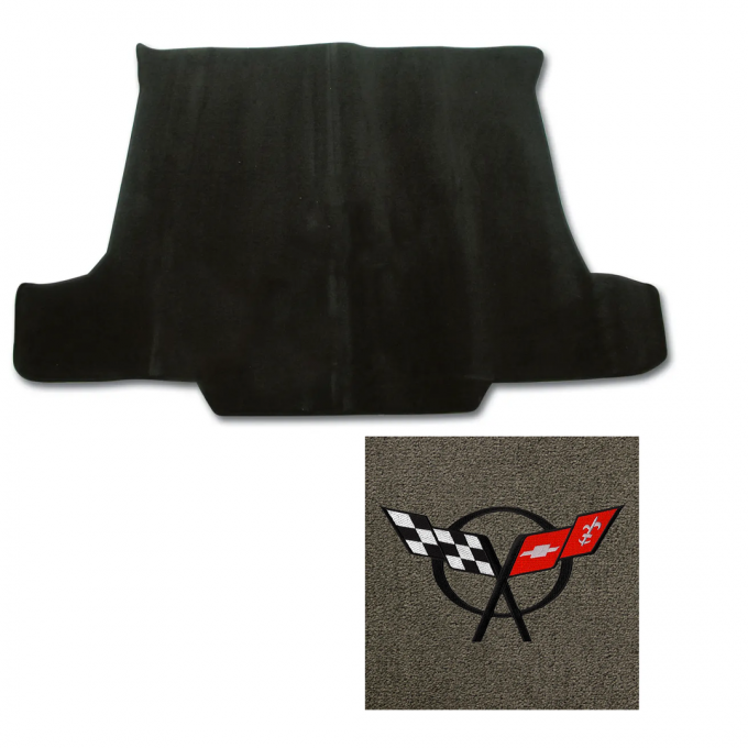 Corvette Cargo Mat, Torch Red with Blk Aplq Convertible, 2000-2004