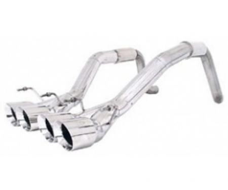 Corvette Exhaust System, B&B, Bullet Performance, With Round Tips, 2009-2013
