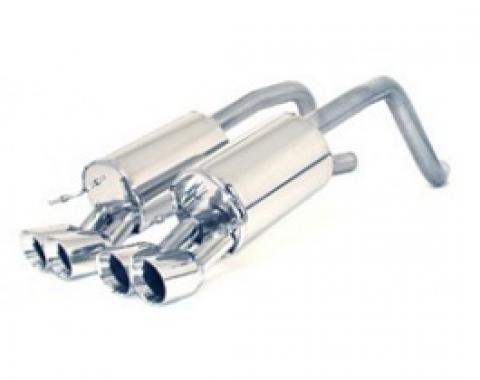 Corvette Exhaust System, B&B, Route 66, With Round Tips, 2009-2013