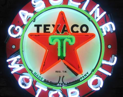 Neonetics Standard Size Neon Signs, Texaco Gasoline Neon Sign