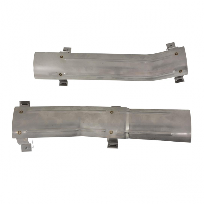 Corvette Exhaust Heat Shields, With Straps 2.5 Inch, Stainless Steel