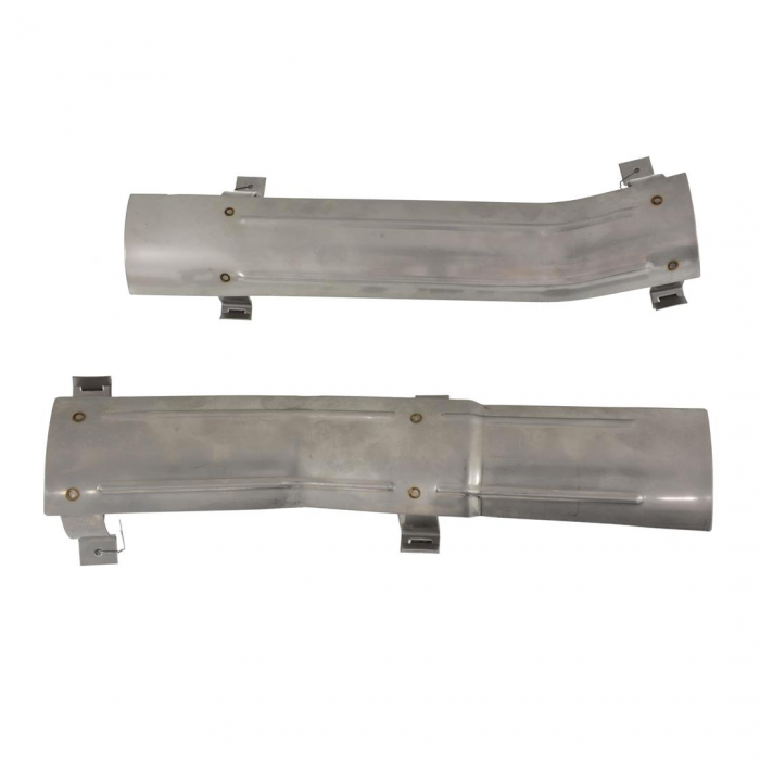 Corvette Exhaust Heat Shields, With Straps 2.5 Inch, Stainless Steel
