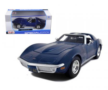 Corvette 1970 Coupe Blue 1/24 Diecast
