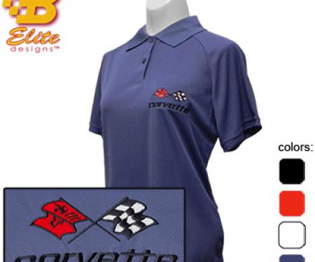 C3 Corvette Emblem Ladies Performance Polo Shirt