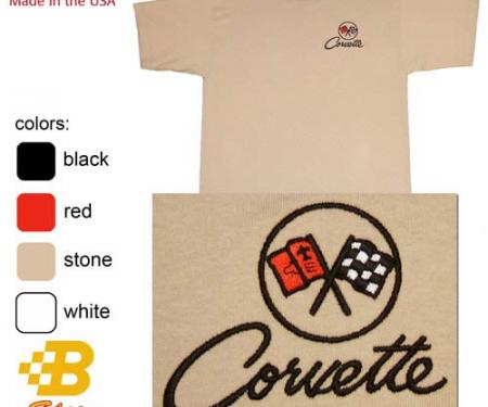Corvette Embroidered T-Shirt with C2 Logo