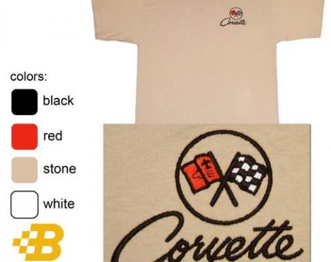 Corvette Embroidered T-Shirt with C2 Logo