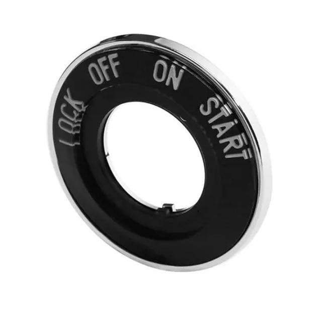 Corvette Ignition Bezel, with Chrome Backplate, (57 Early), 19561957