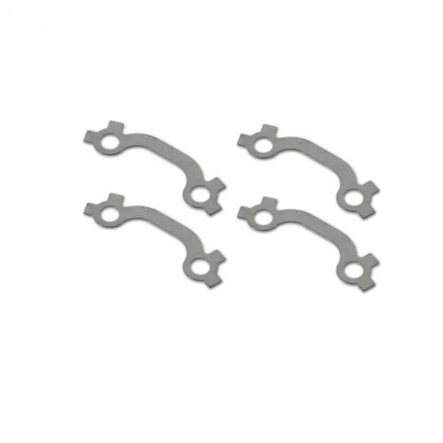 Corvette French Exhaust Manifold Bolt Locks Set, Stainless Steel, 1956