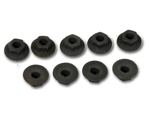 Corvette Outer Hter Box Cover Nuts, with Air Conditioning 9Pc, 1963-1967