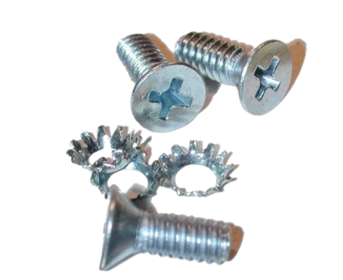 Redline Restomotive® 1964-1967 Chevrolet Corvette Glove Box Door to Hinge Screws & Washers