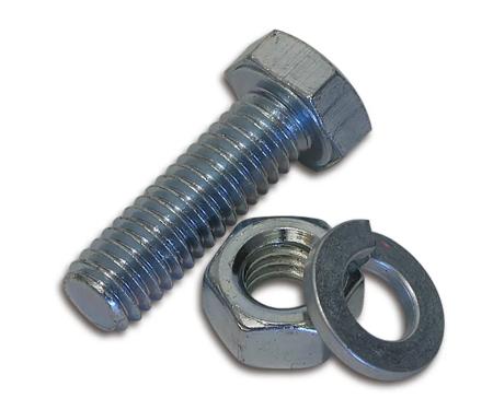 Redline Restomotive® 1964-1966 Chevrolet Corvette Park Brake Pulley Bolt, Nut & Lockwasher