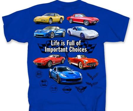 Corvette Important Choices Adult T-Shirt