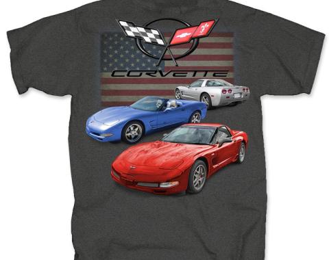 Corvette C5 Red White and Blue Adult T-Shirt