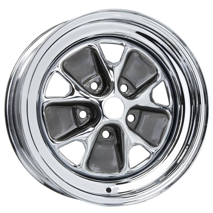 Wheel Vintiques 14X6 Ford Style Steel Charcoal Windows 5x4.5" bolt 4" backspace 55-461204CA