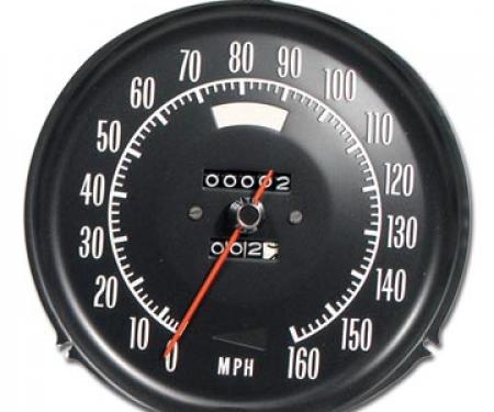 Corvette Speedometer, without Speed Warning, 1972-1974