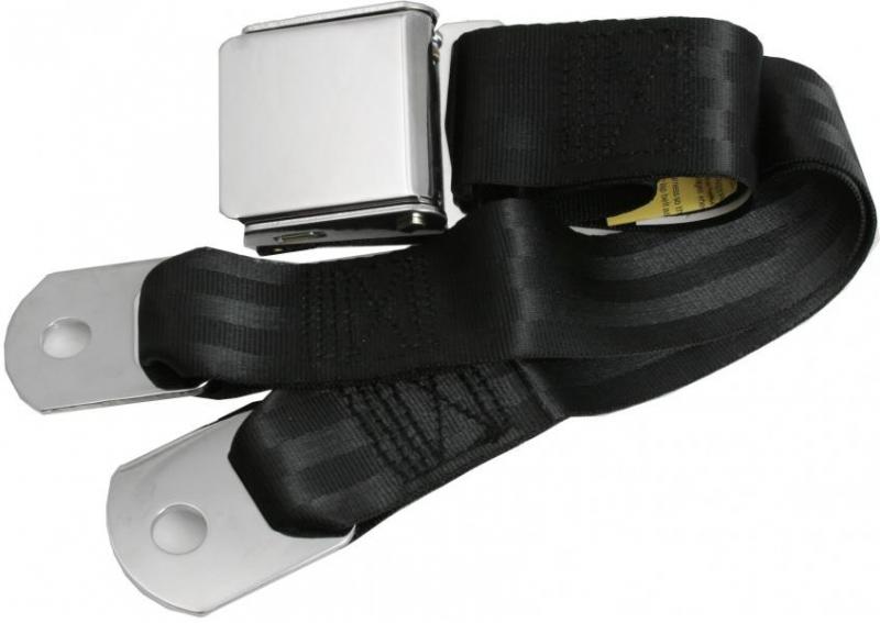 Replacement Seat Belt, with Chrome Aviation-Style Lift Buckle (60