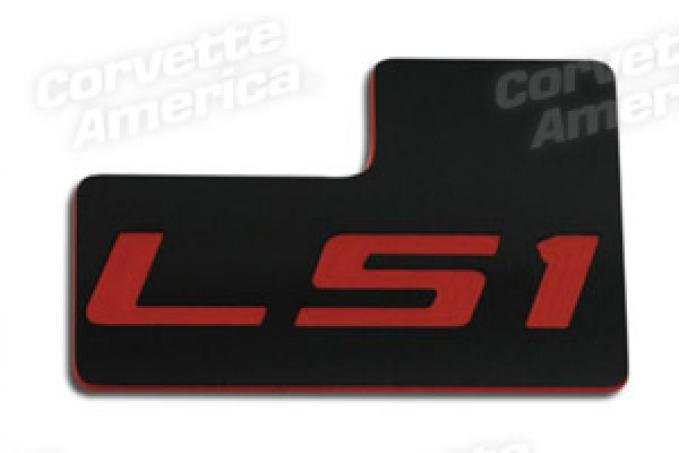 Corvette Throttle Body ID Plate, LS1, Black, 1997-2004
