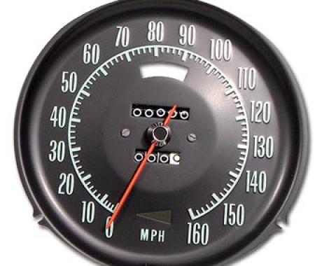 Corvette Speedometer, without Speed Warning, 1968