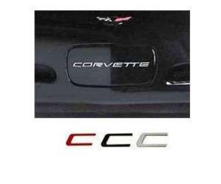 Corvette Bumper Lettering Kit, Front, Red, 1997-2004